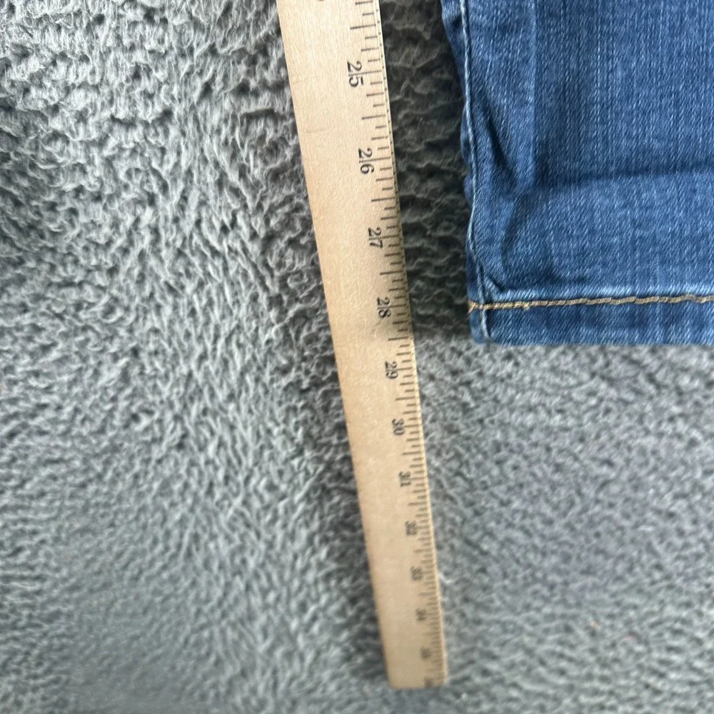 Kirkland Signature Jeans Women 8 Blue Cotton Denim Skinny Hi-Rise Faded Workwear
